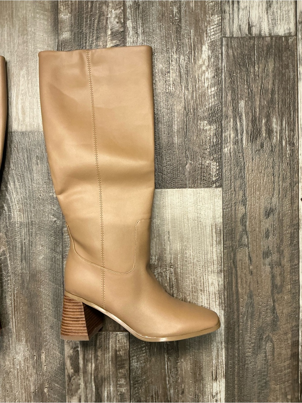 Billini Tan Over-the-Knee Block Heel Boots Size 7 - Picture 10 of 16